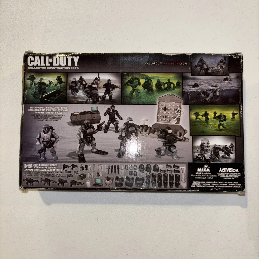 Mega‎ Bloks SEAL TEAM CNF10 06824 Call of Duty Building Collector Set Toy Rare